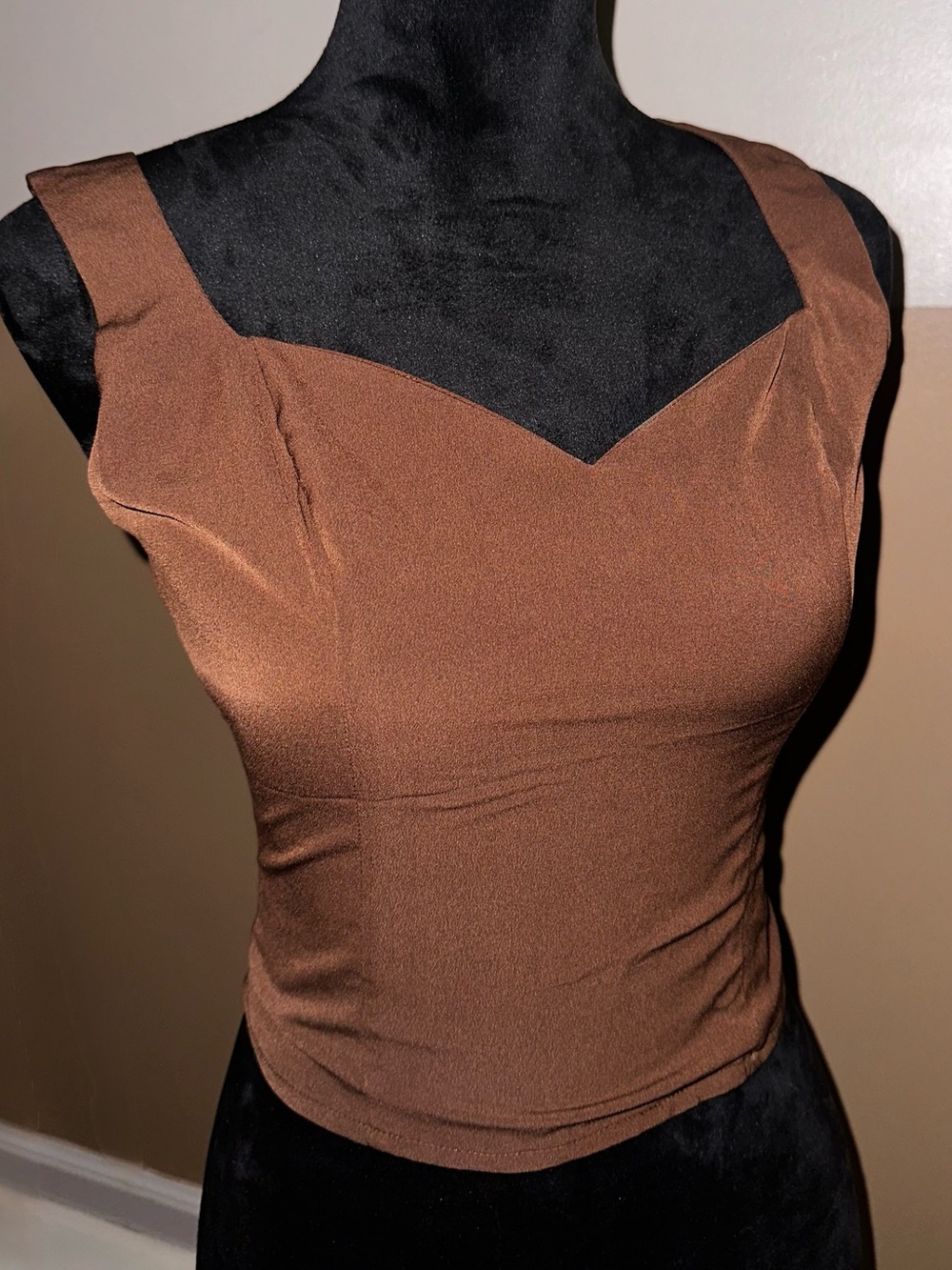 Abercrombie & Fitch Brown Square-Neck Camisole